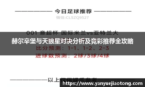 赫尔辛堡与天狼星对决分析及竞彩推荐全攻略